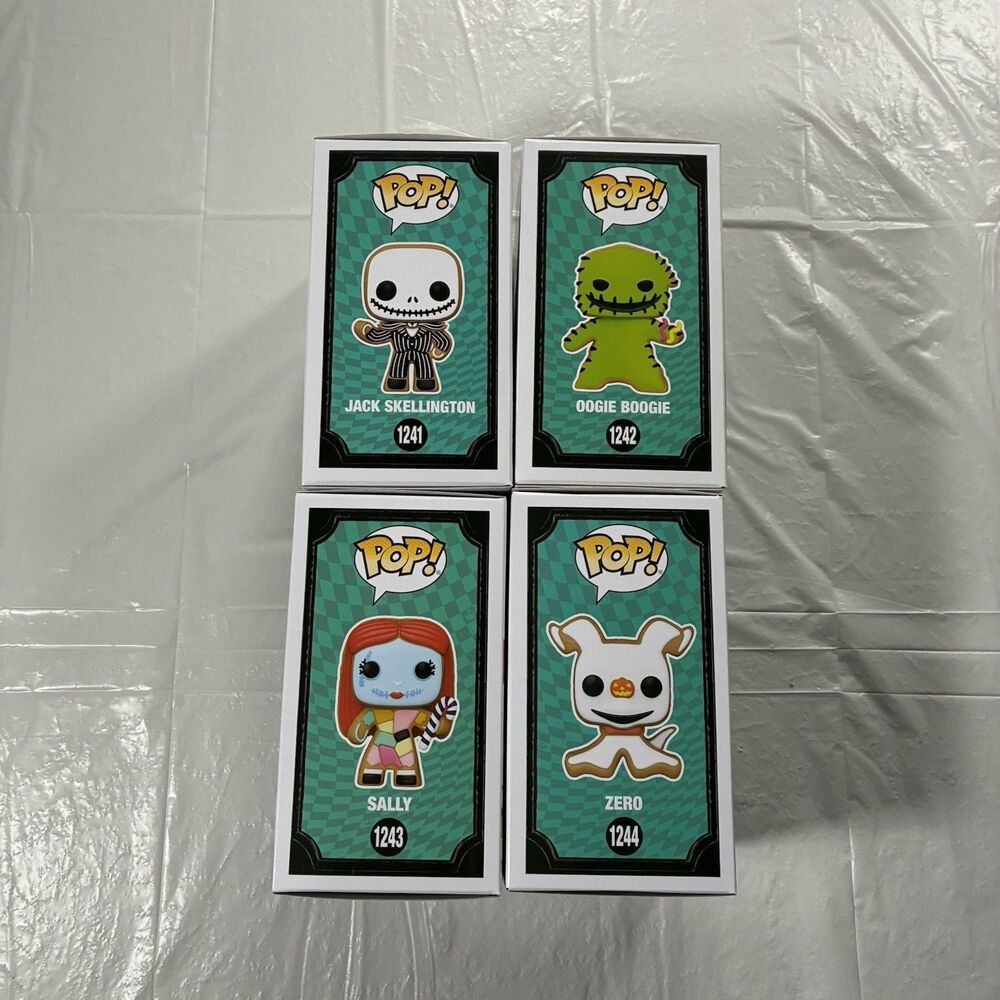Lot Of 4 Funko Pops Nightmare Before Christmas Jack Sally Oogie Zero 1241 - 1244 - Picture 5 of 6